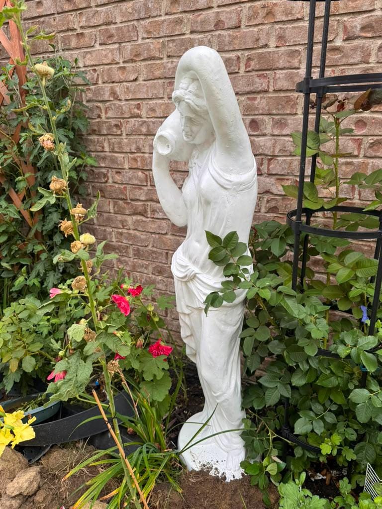 Dione Water Goddess Garden Statue, 4ft Cement Sculpture, Classical Greek Style, Hand-Painted Outdoor Decor photo 2