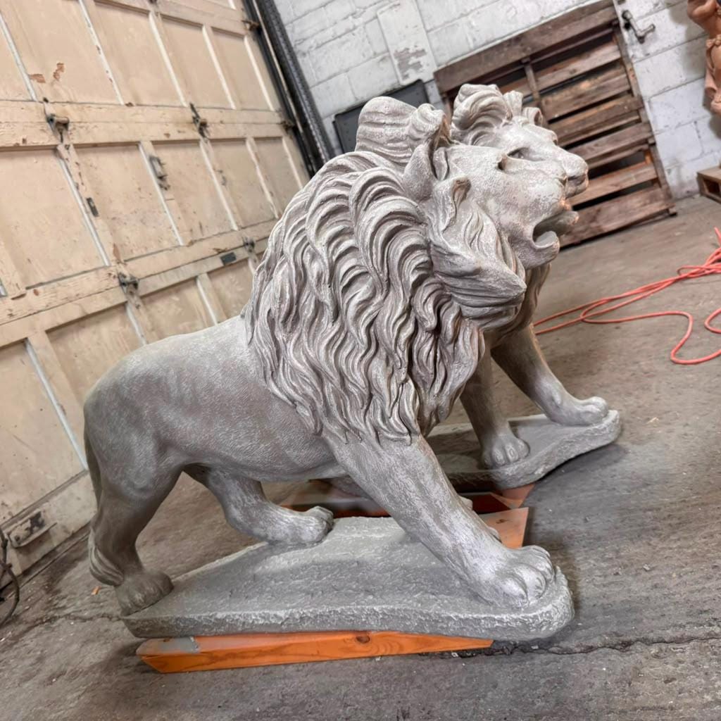 Large Concrete Lion Statues: Handcrafted Pair for Garden, Estate, Driveway Entrance photo 8