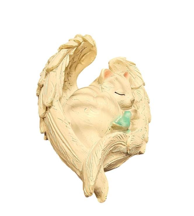 9" Memorial Cat Statue – Weatherproof Resin Sleeping Cat Tribute for Garden & Home Decor photo 6