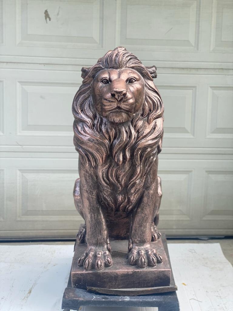 42 Massive Handmade Lifesize Lion Statue CONCRETE LION Etsy