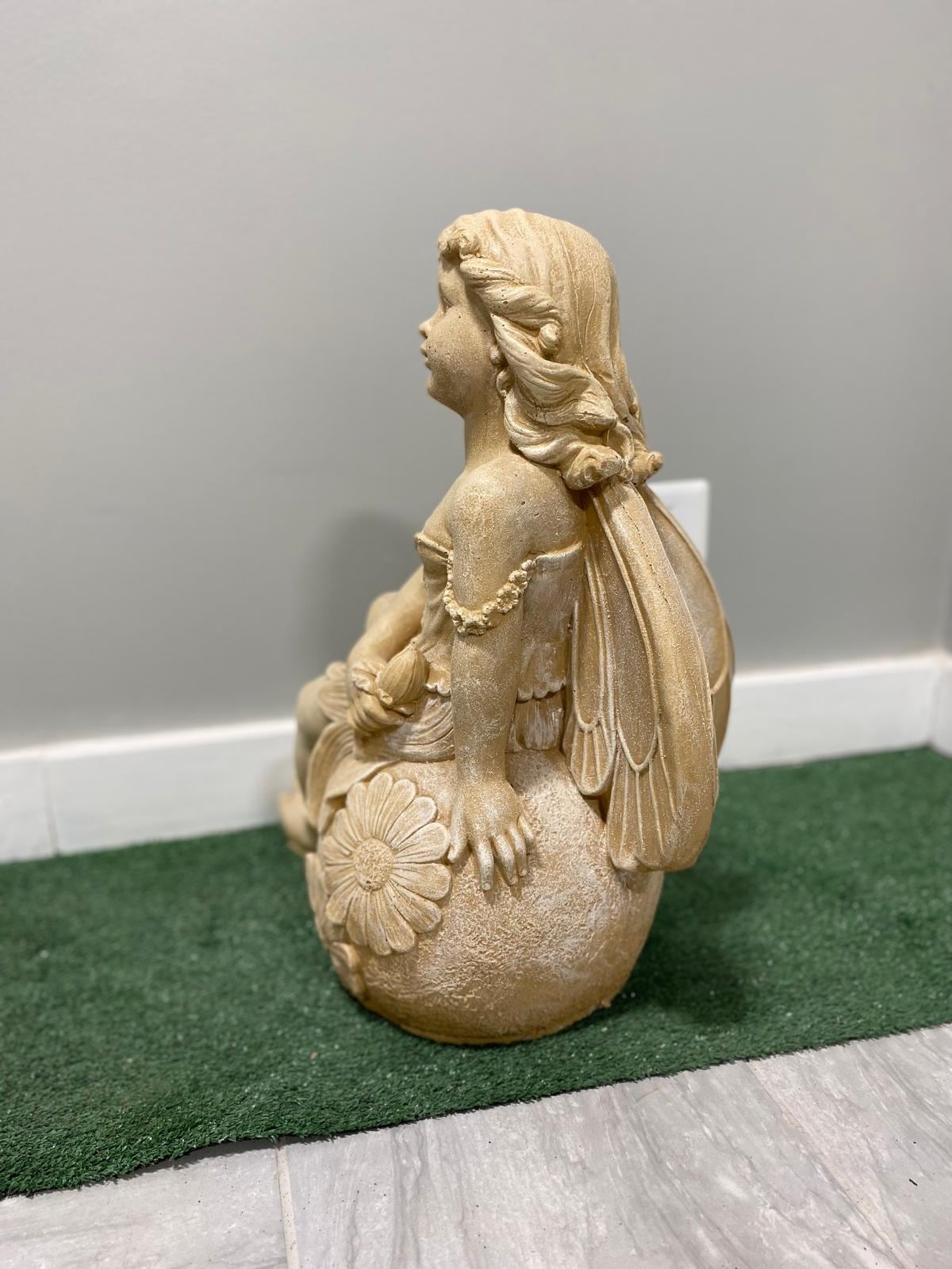 21" Concrete Fairy Statue, Weatherproof Outdoor Garden Decor photo 9