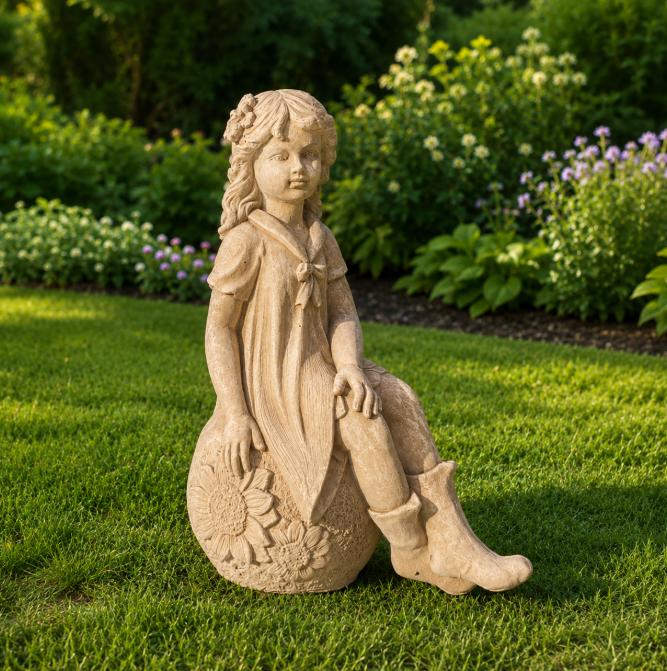 21" Concrete Fairy Statue, Outdoor Garden Decor, magical sculptures photo 4