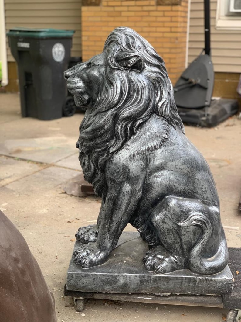 42 Massive Handmade Lifesize Lion Statue CONCRETE LION Etsy