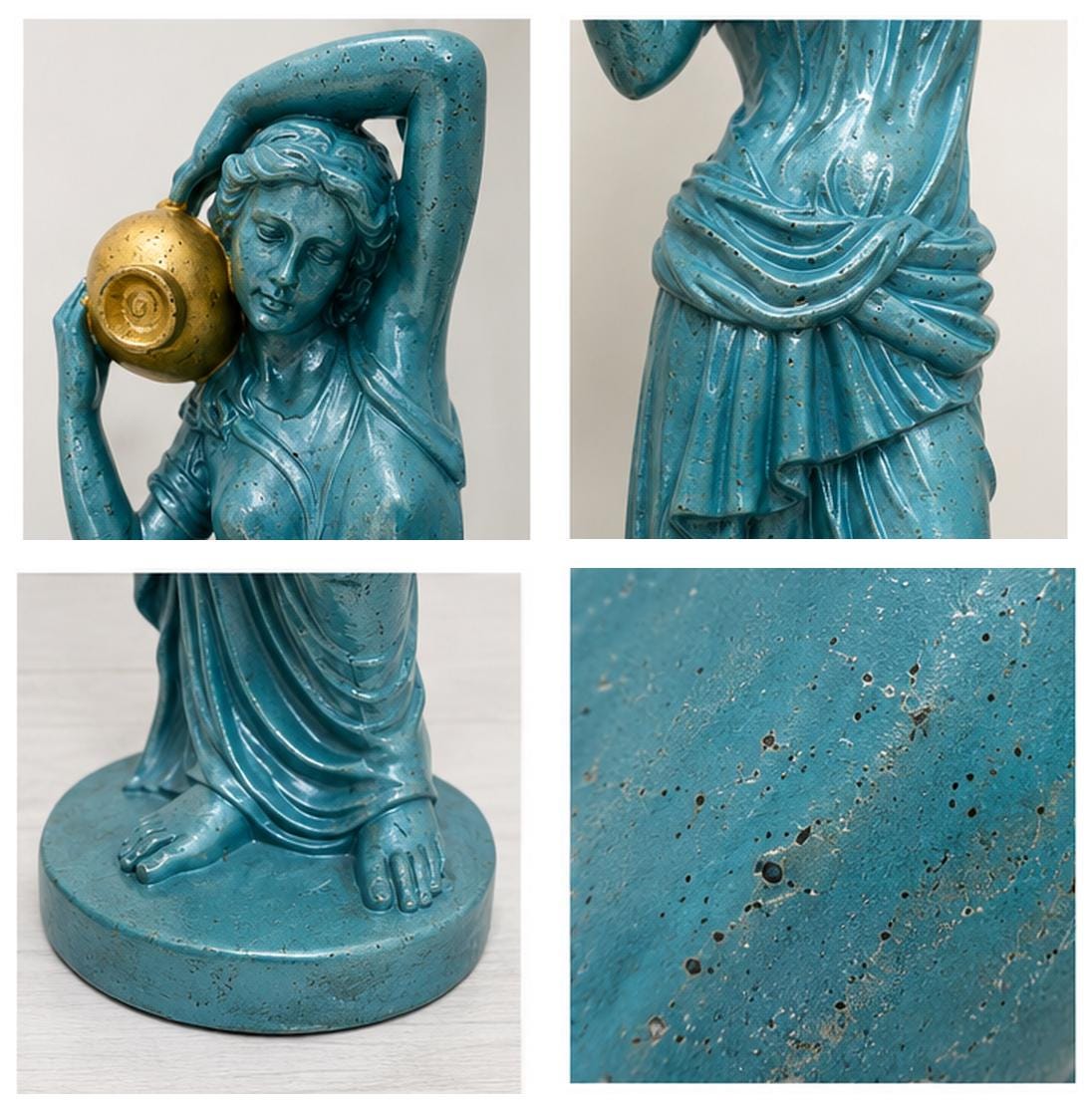 32" Dione Greek Goddess Statue – Large Solid Concrete Garden Sculpture, Classical Outdoor Statue, Estate & Courtyard Decor photo 9