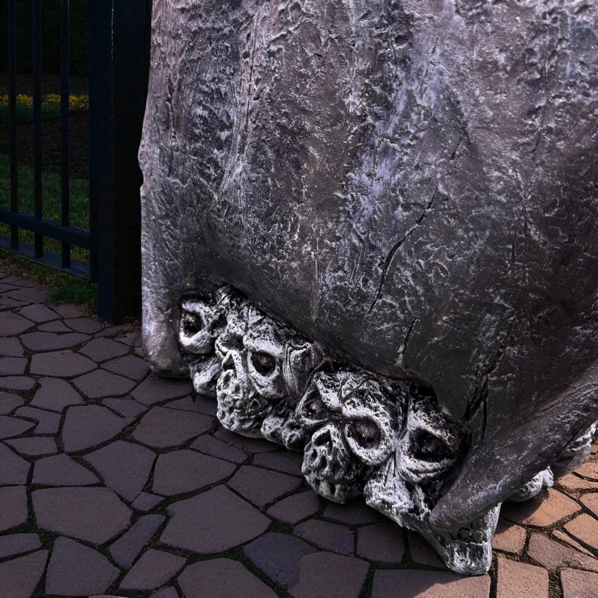 20-inch Hand-Painted Concrete Gargoyle Statue, Gothic Garden Guardian Sculpture photo 8