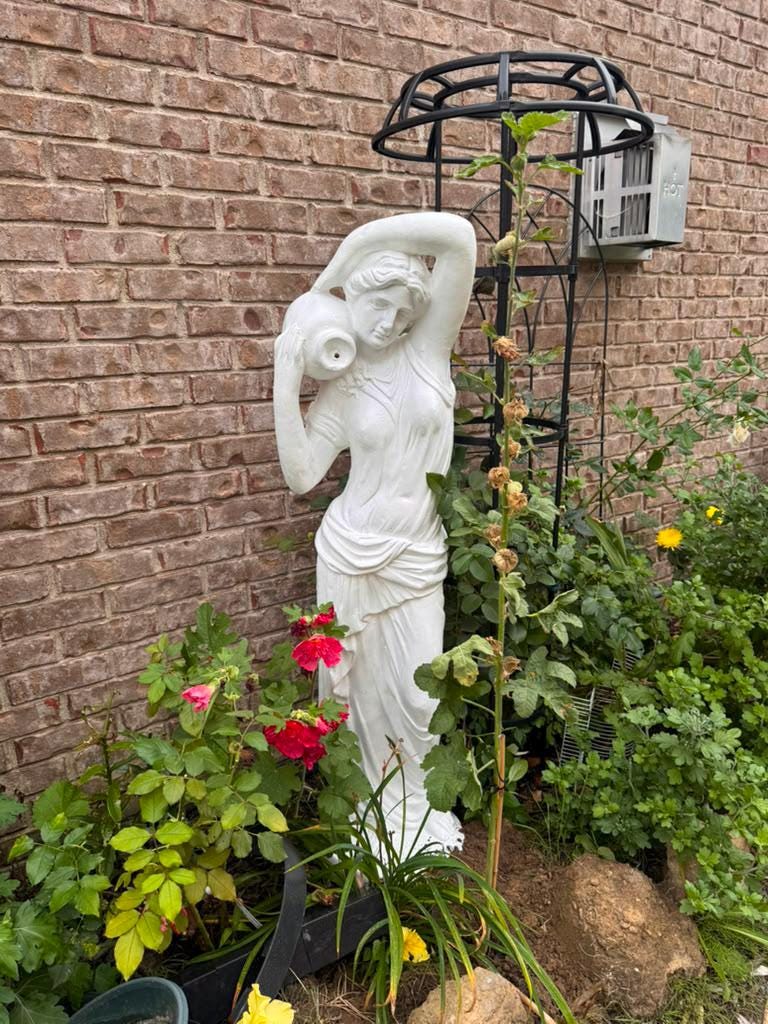 Dione Water Goddess Garden Statue, 4ft Cement Sculpture, Classical Greek Style, Hand-Painted Outdoor Decor photo 10