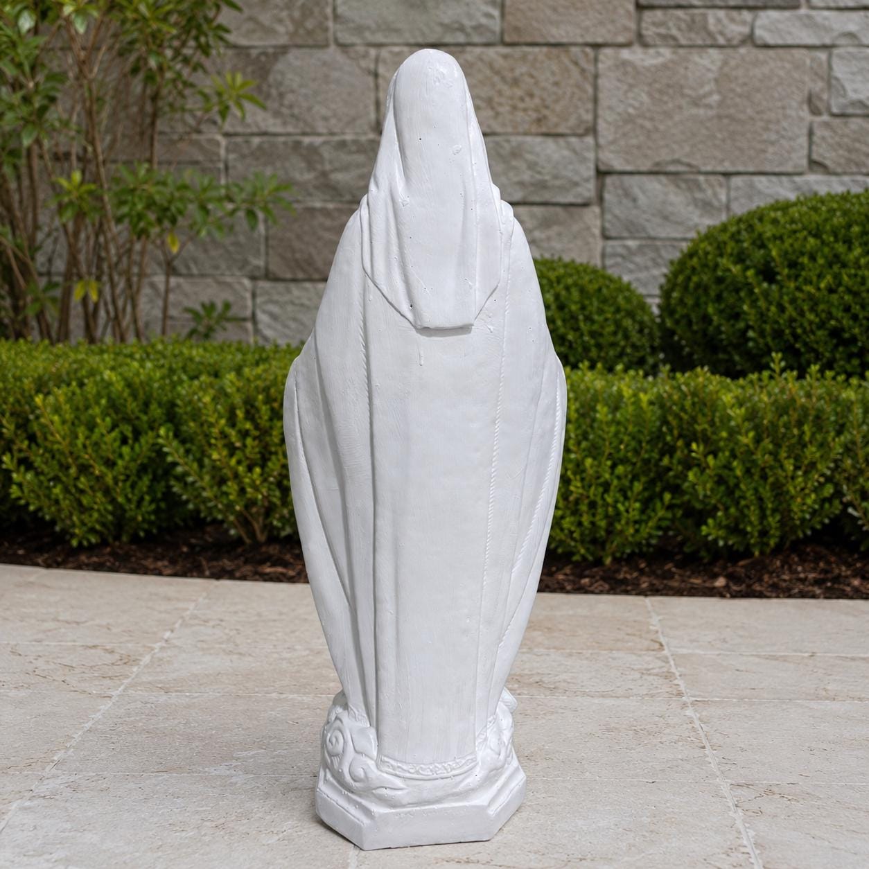 Large 33" Concrete Virgin Mary Statue, Outdoor Statues finest stone finish home decor, Christmas gift, Mother's Day gift, all occasions gift photo 2