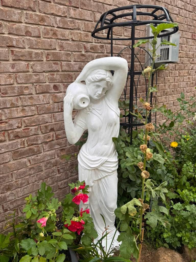 Dione Water Goddess Garden Statue, 4ft Cement Sculpture, Classical Greek Style, Hand-Painted Outdoor Decor photo 9