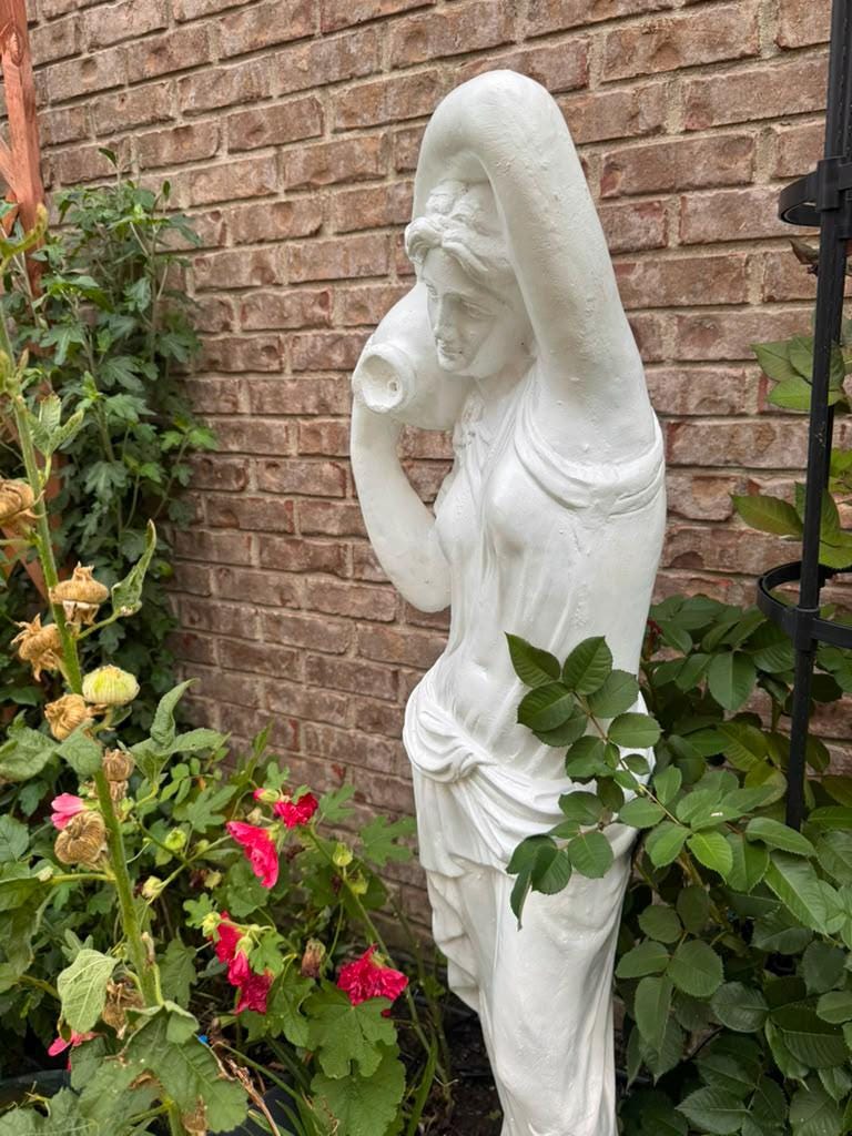 Dione Water Goddess Garden Statue, 4ft Cement Sculpture, Classical Greek Style, Hand-Painted Outdoor Decor photo 8