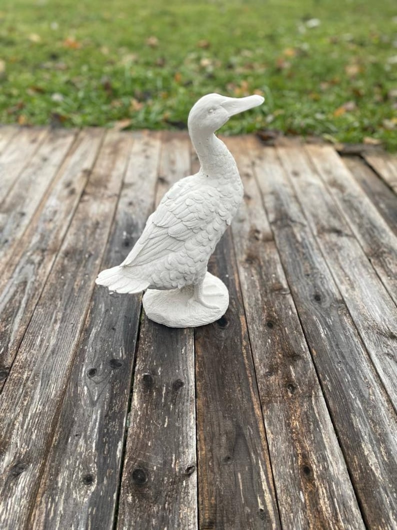 MASSIVE HANDMADE Lifesize American Porch Goose Statue, Bird Garden