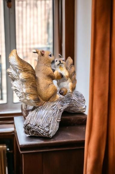 Squirrels family Solar Squirrel Light – Outdoor Garden Decor, Flickering LED Woodland Statue Home gift photo 5