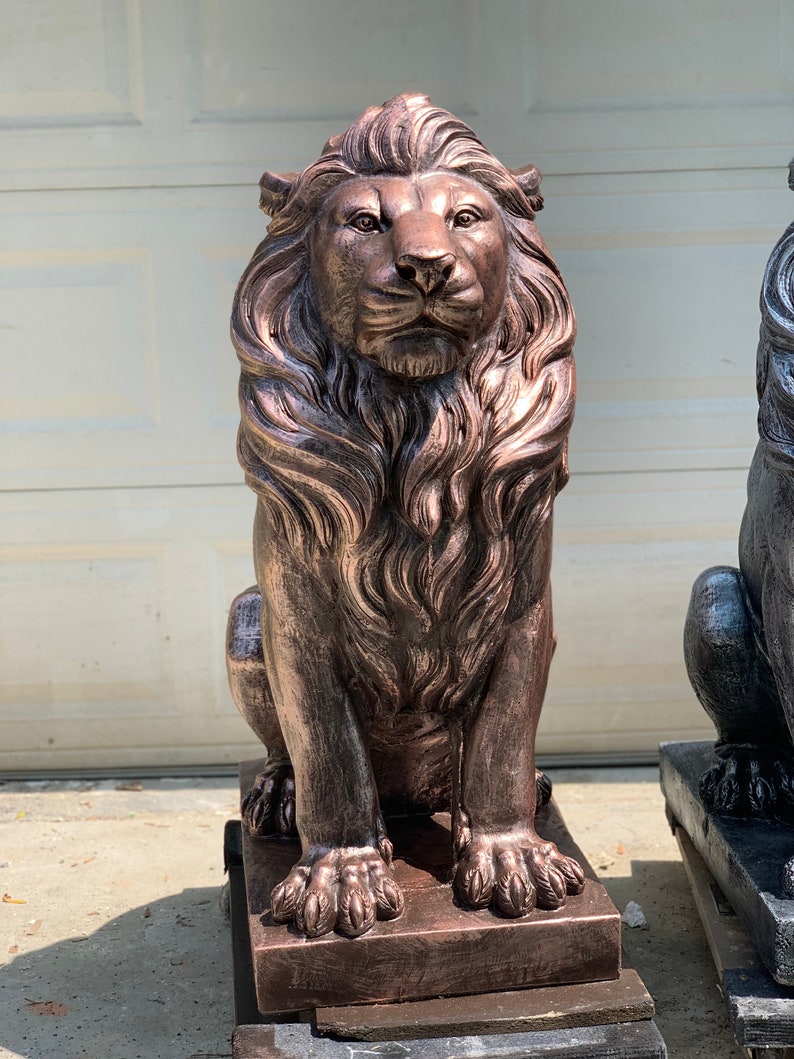 42 Massive Handmade Lifesize Lion Statue CONCRETE LION Etsy
