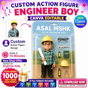 Benutzerdefinierte Actionfigur des Technikers, personalisiertes Technikerporträt, Verwandeln Sie sich in eine Actionfigur, Technikergeschenk 2026, Actionfiguren