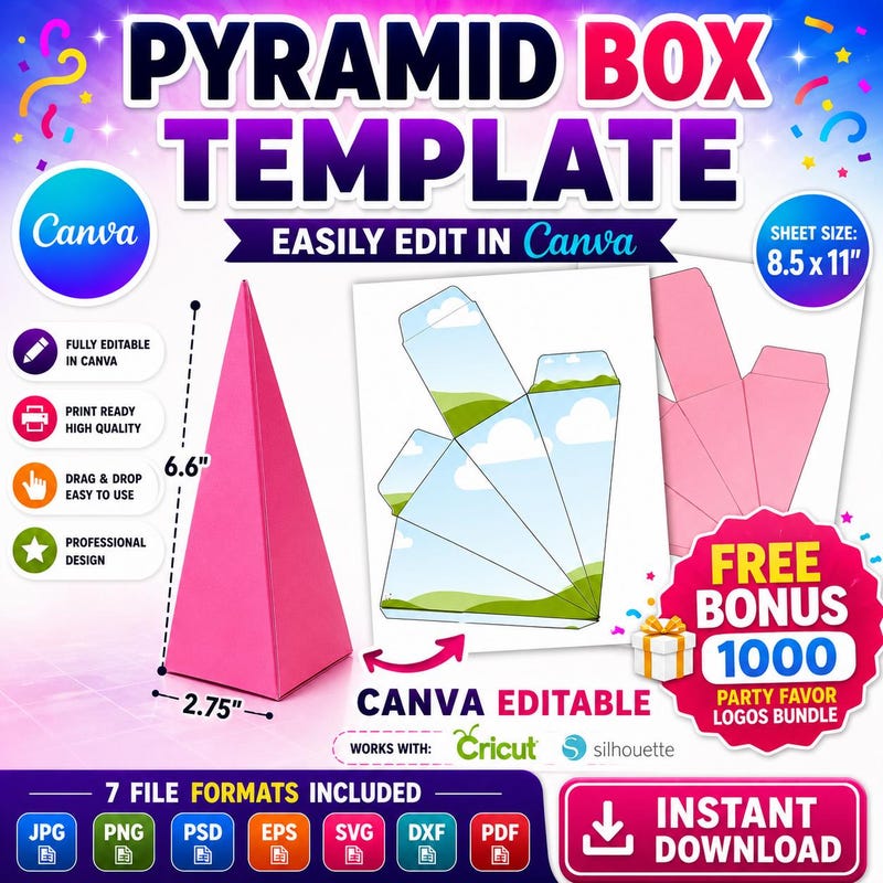 Customer Pyramid Chart Personalized Pyramid Box - Etsy