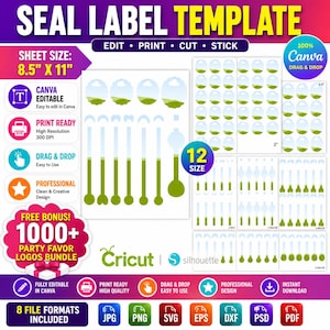 Seal Label Template Canva Editable, Box Seal Label, Box Seal Sticker, Label Sticker, Packaging Sticker, Sealing Label, Seal Label Template