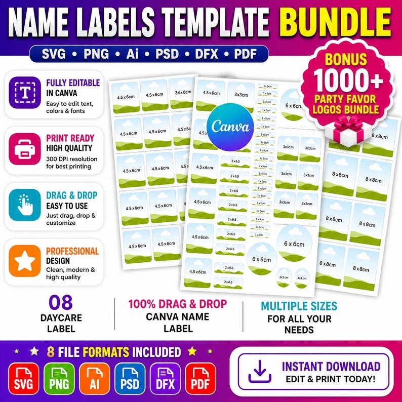 Waterproof name labels for baby bottles and lunch boxes”
“Personalized Labubu name stickers for summer camp gear”