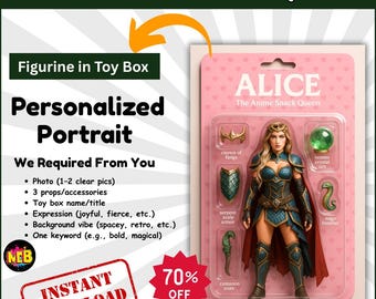 Custom Action Figure, Personalized Toy Box Portrait, Turn Yourself Into an Action Figure, Digital Download, Funny action figures design