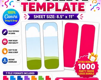 Ice Pop Sleeve Sublimation Template |  Ice Pop Bag Template, Popsicle Holder SVG PNG, DIY Summer Treat Sleeve, Canva Editable Digital File