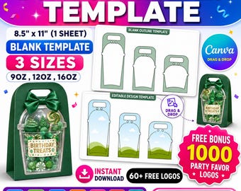 Plantilla editable para portavasos tipo cúpula, plantillas para portavasos tipo cúpula, portavasos tipo cúpula para recuerdos de fiesta, recuerdos de fiesta, portavasos tipo cúpula de 9 oz - 12 oz - 16 oz