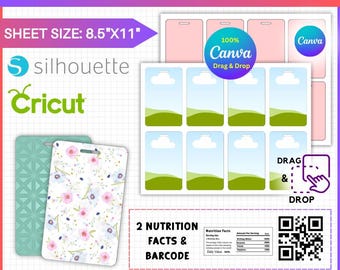 Plantilla de etiqueta de equipaje, Etiqueta de equipaje SVG, Plantilla de etiqueta de equipaje para sublimación, Etiqueta de equipaje personalizada, Etiqueta de viaje, Insignia de trabajo, Editable en Canva