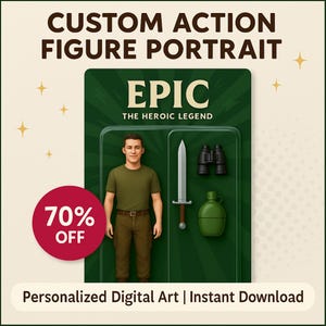 Verwandeln Sie sich in eine Actionfigur, benutzerdefinierte Actionfigur, personalisiertes Toy Box Portrait, digitaler Download, lustiges Actionfigur Design