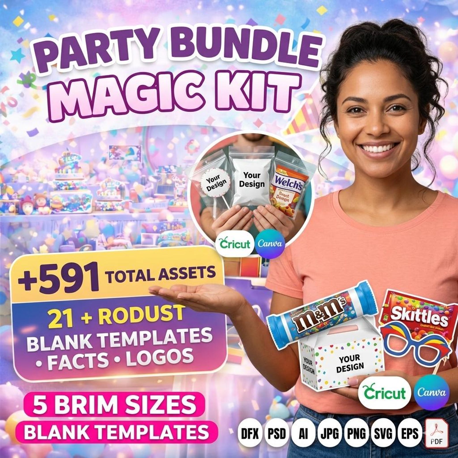 Mega Party Favor Templates, Capri Sun Labels, Chocolate Bar Wrapper ...