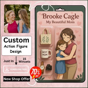 Custom Action Figure, Action figures, Personalized Toy Box Portrait for Mom, Turn Yourself Into an Action Figures, Mom action figures