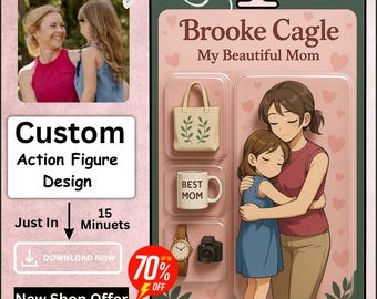 Custom Action Figure, Action figures, Personalized Toy Box Portrait for Mom, Turn Yourself Into an Action Figures, Mom action figures