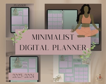 2023 Digital Planner, Printable Daily Journal, Daily Weekly Monthly Planner, Undated Digital Planner, Habit Tracker