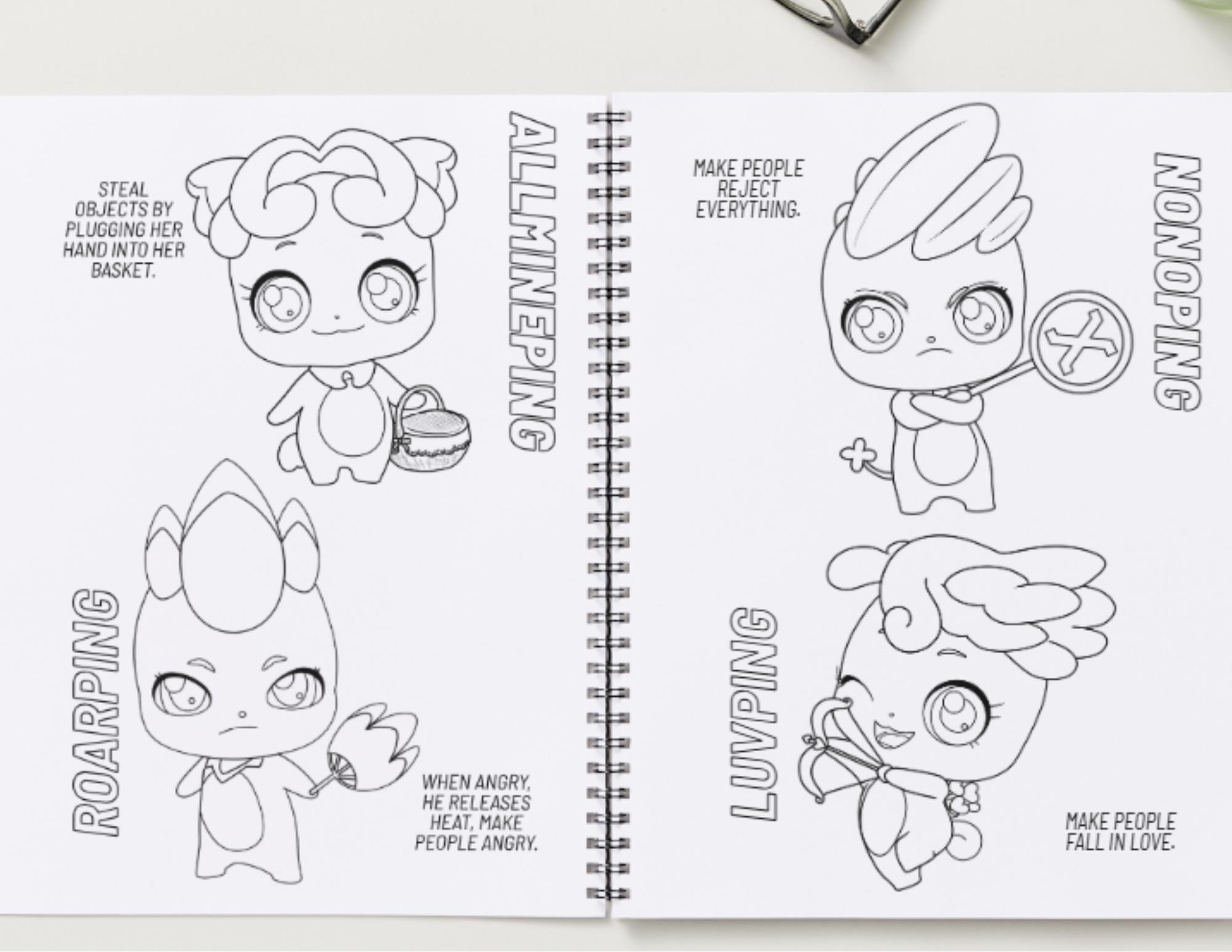 Catch Teenieping 5 Seasons Printable Coloring Page Instant Download 