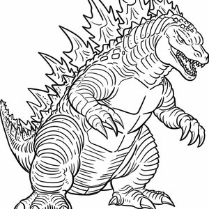 Color the Legendary Kaiju! Over 200 Godzilla Coloring Pages - Printable