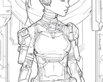 Cyberpunk Coloring Pages - Over 100 Futuristic & Dystopian Designs - Digital Download