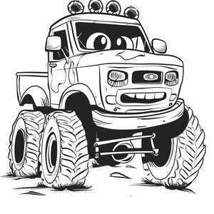 Over 200 Monster Truck Coloring Pages - Printable, Digital Download