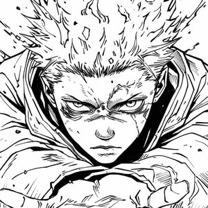 150+ Printable JUJUTSU KAISEN Coloring Pages - Digital Download