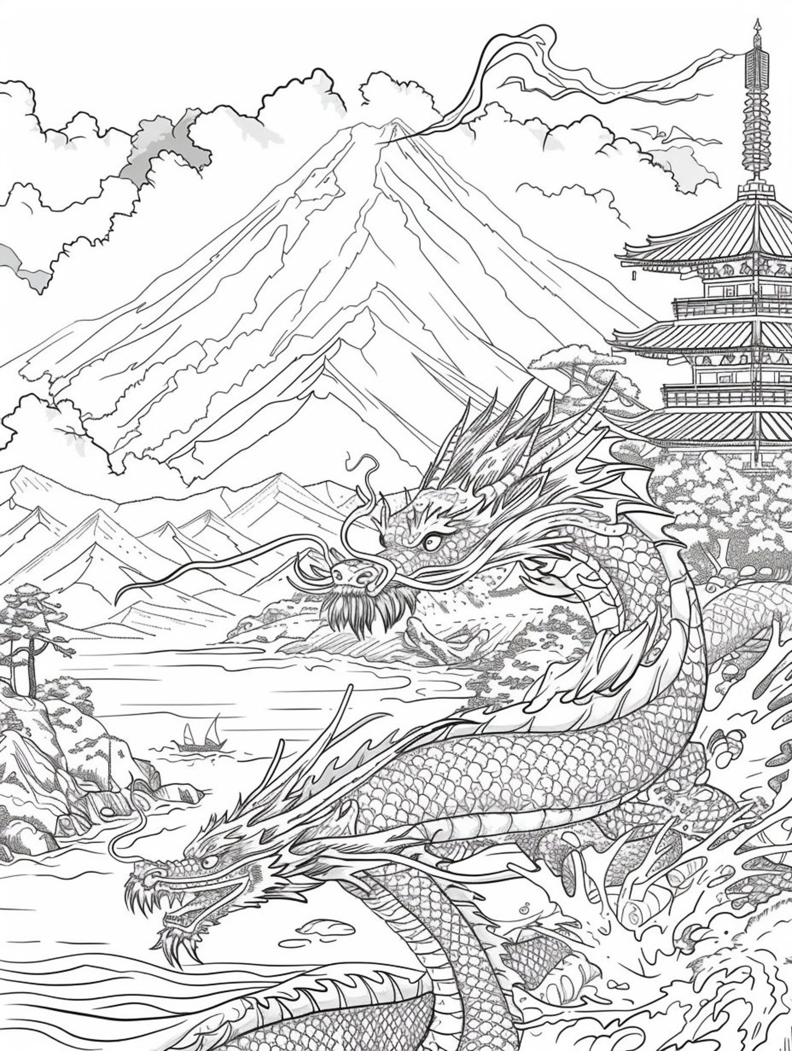 Embrace the Majesty of Mt. Fuji Over 200 Mt. Fuji Coloring Pages ...