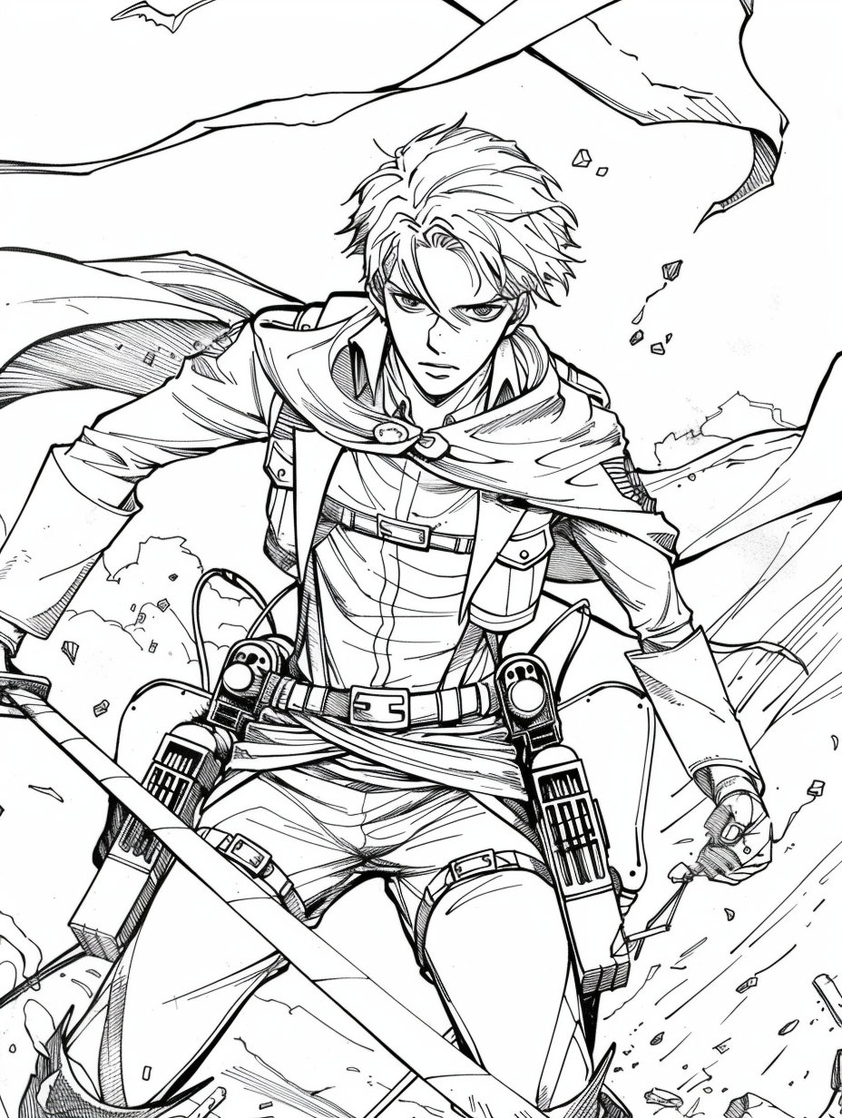 Kleur de Titanen! Meer dan 200 Attack on Titan Anime kleurplaten - afdrukbare, digitale download