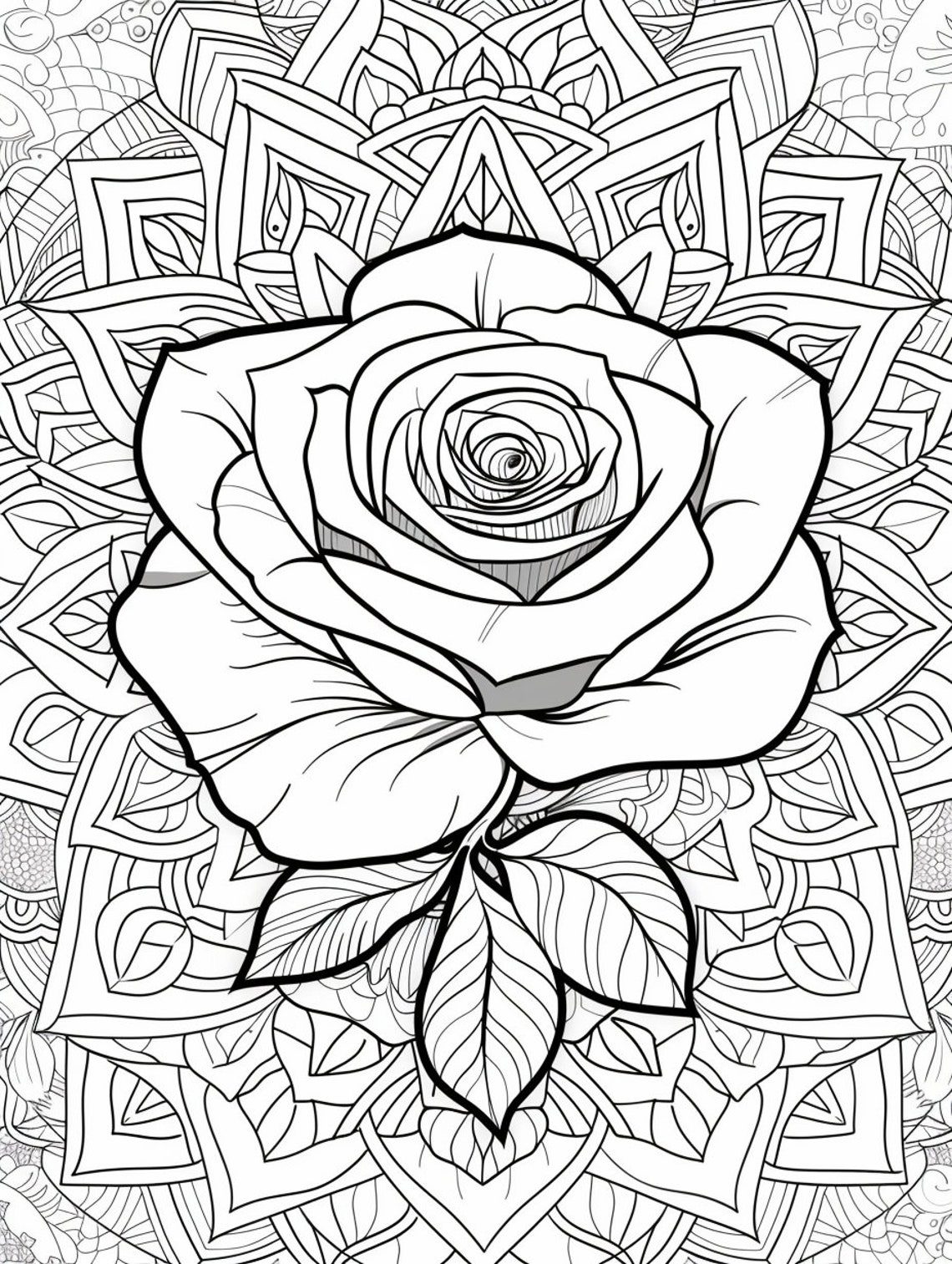 Embrace the Beauty of Roses! Over 250 Rose Coloring Pages - Printable ...