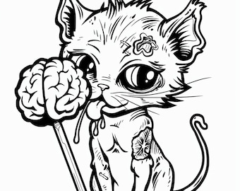Uwolnij Zom-Meow! Ponad 200 uroczych kolorowanek z kociakami zombie - do wydrukowania, do pobrania w wersji cyfrowej