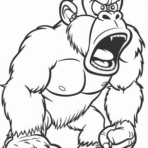 Swing into Coloring Fun! Over 200 Printable Donkey Kong Coloring Pages - Digital Download