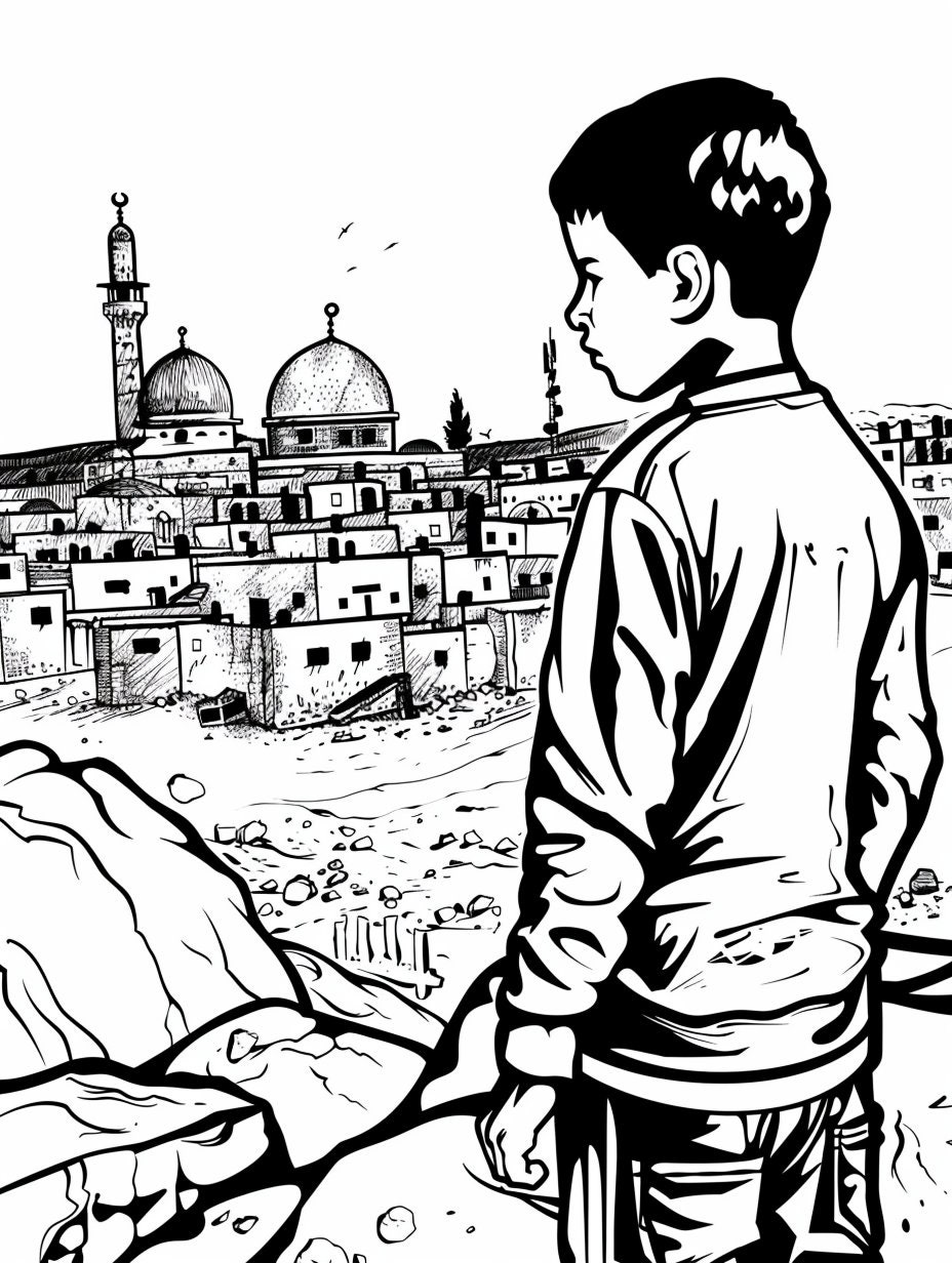 Celebrate Palestine's Rich Culture & Beauty: Over 200 Unique Coloring Pages for Kids! Printable Digital Download