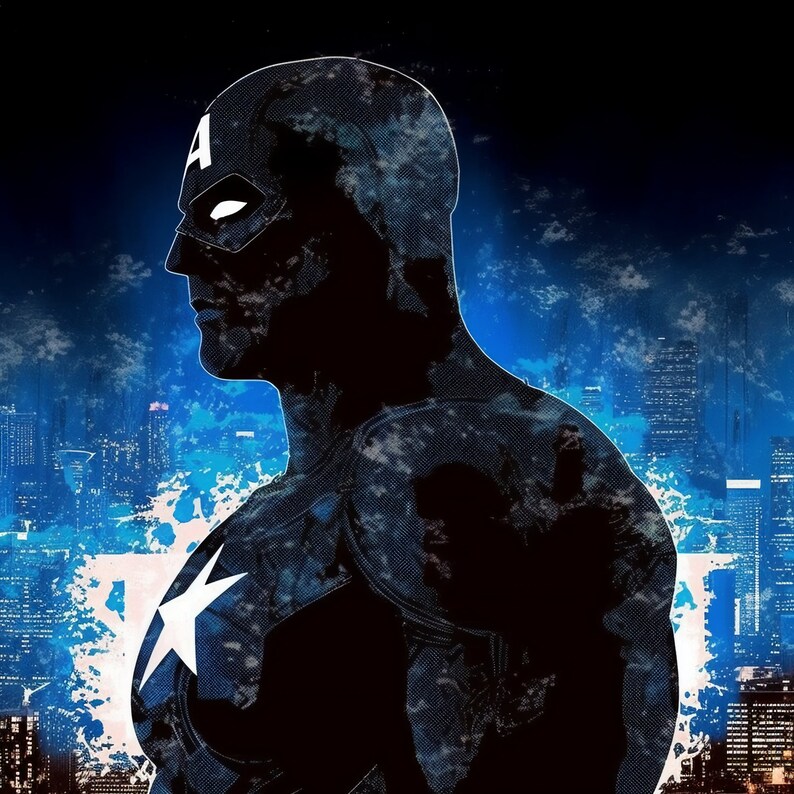 Printable Captain America Artworks Digital Download for Marvel Fans - Etsy