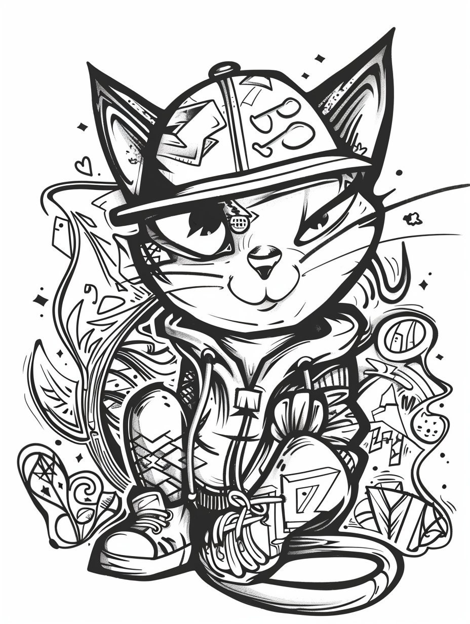 ◆as if calie◆ GRAFFITI COLORING SLIM ONEPIECE BLACK CA25BD Over 200 Graffiti Coloring Pages - Printable, Digital