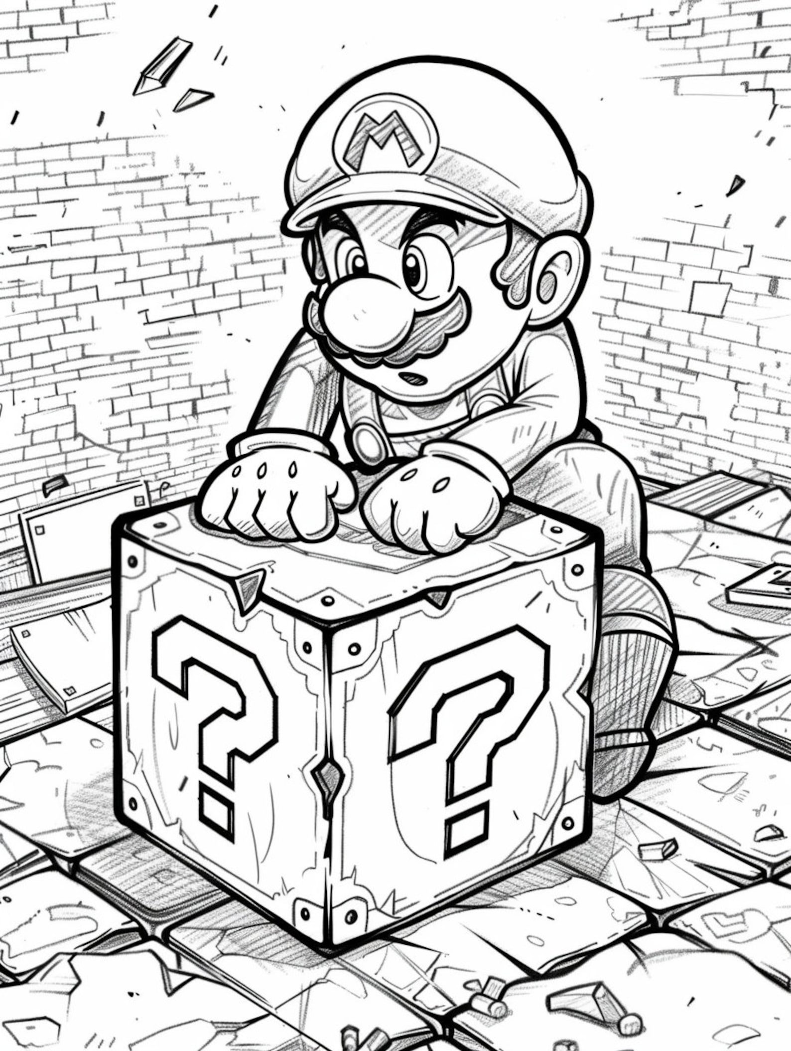 Mario Ultimate Coloring Book 300 Pages Printable Digital Download - Etsy