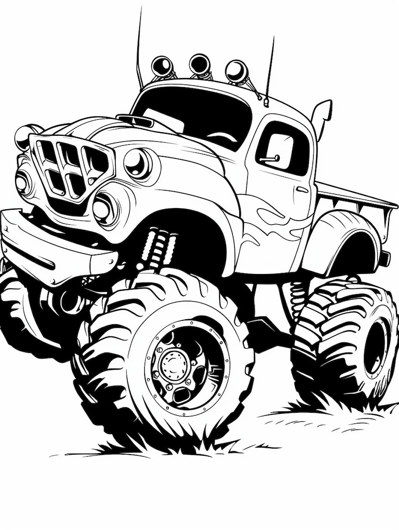 Over 200 Monster Truck Coloring Pages - Printable, Digital Download - Etsy