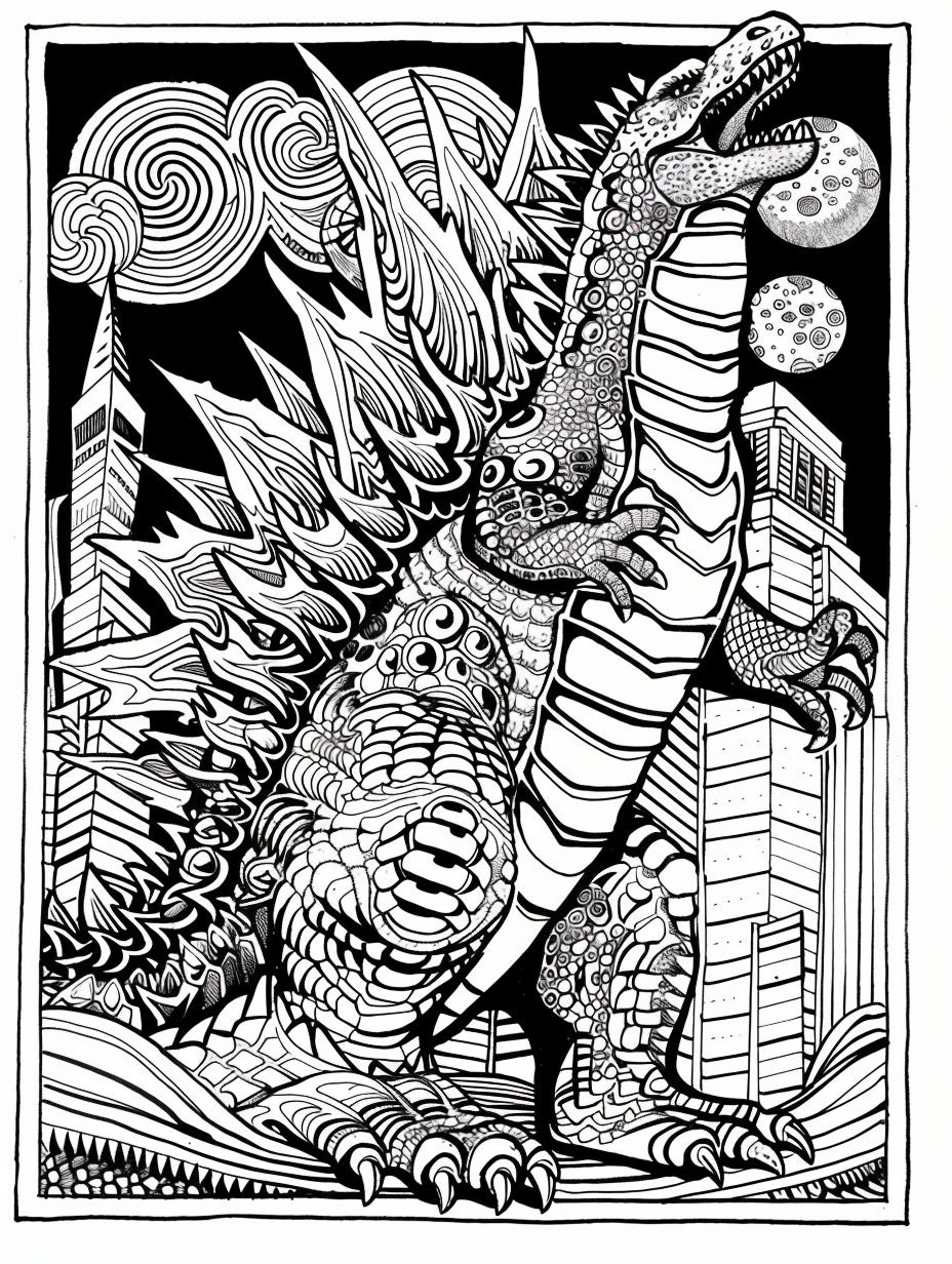 Color the Legendary Kaiju! Over 200 Godzilla Coloring Pages - Printable ...