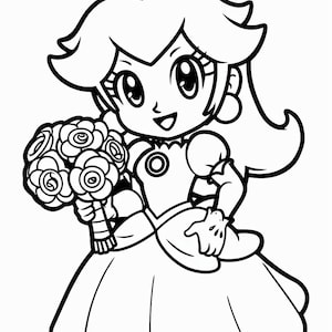 Embrace Peachy Cuteness! Over 150 Chibi Princess Peach Coloring Pages - Printable, Digital Download
