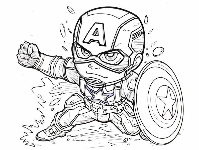 Nearly 300 Printable Marvel Chibi Coloring Pages Digital Download - Etsy