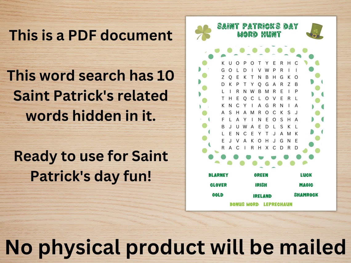 Saint Patricks Day Printable Activity Bundle - Etsy