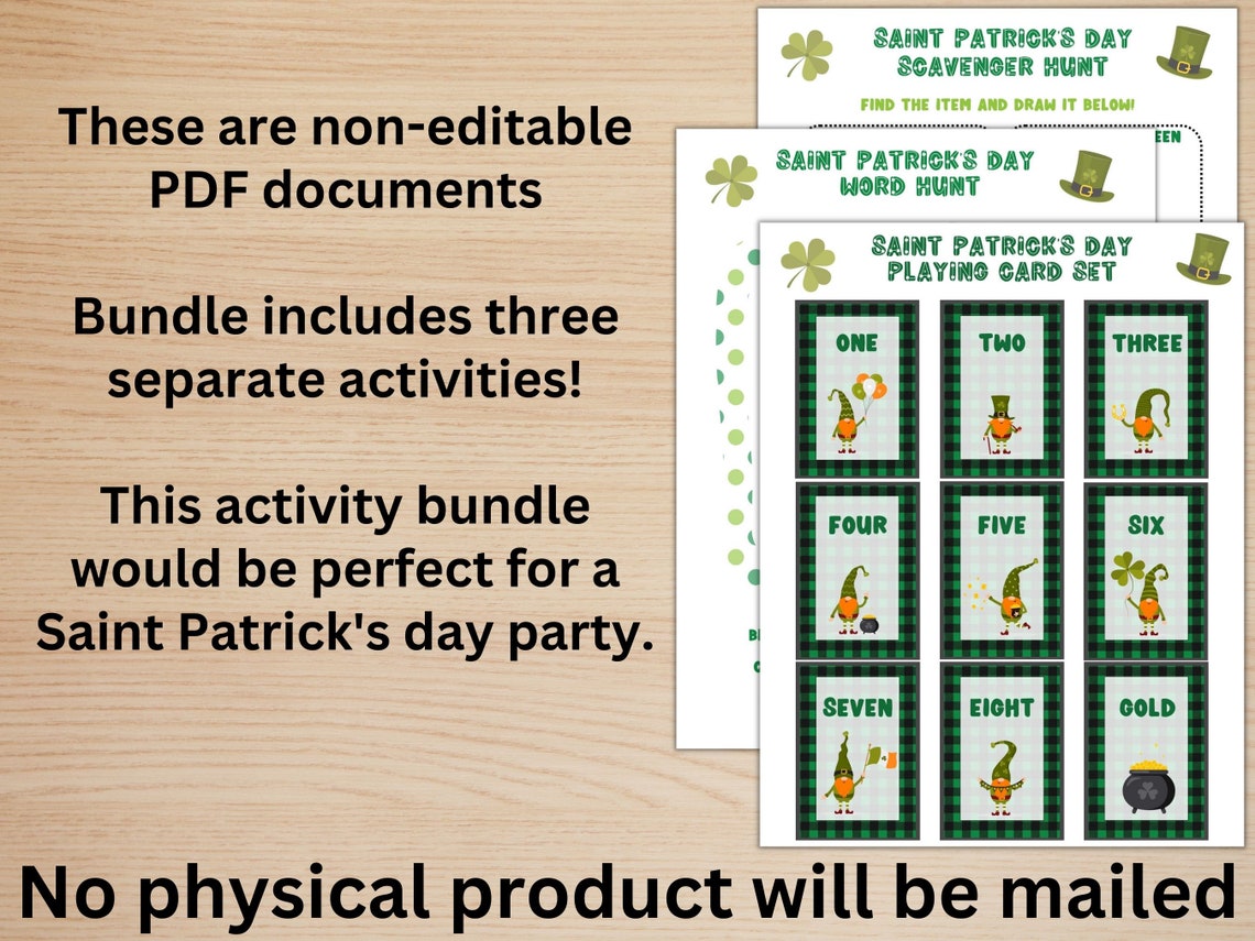 Saint Patricks Day Printable Activity Bundle - Etsy