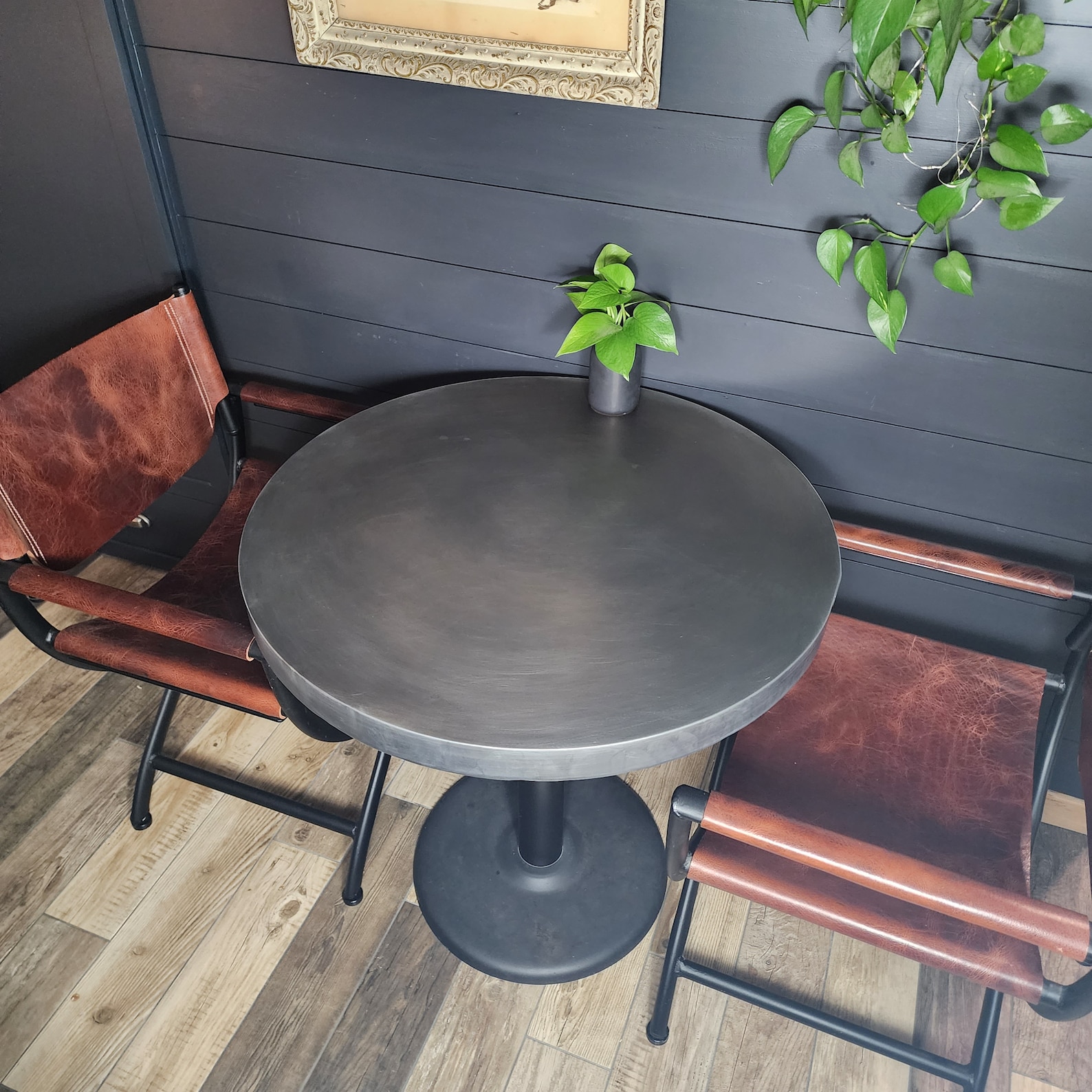 Round Table/zinc Table/metal Table/dining Table/bistro Table/coffee
